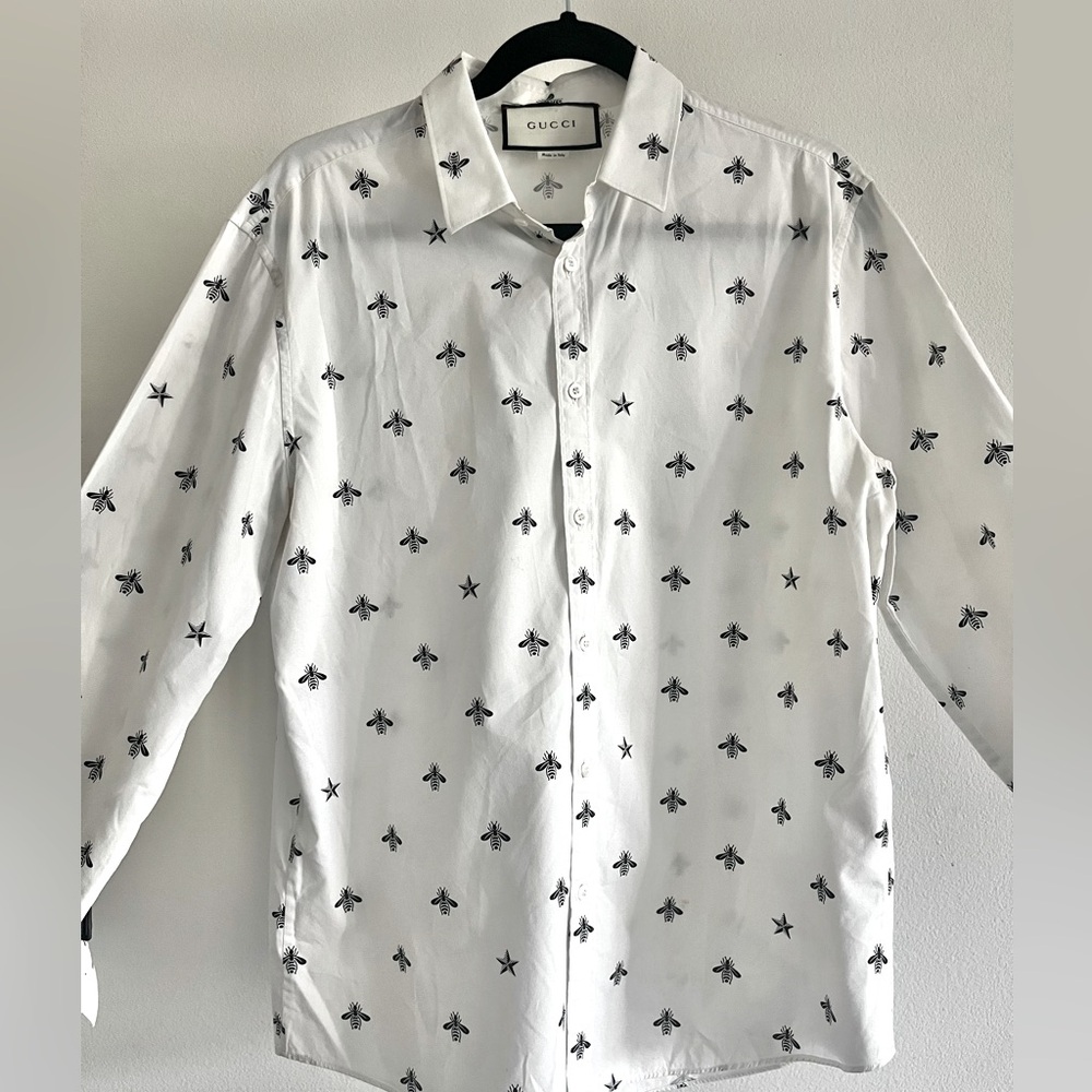 GUCCI— Men Long sleeve button down shirt.